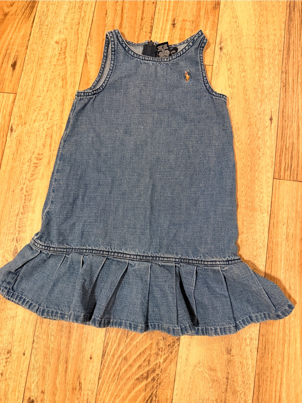 Ralph Lauren Denim Sleeveless Dress in Medium Blue